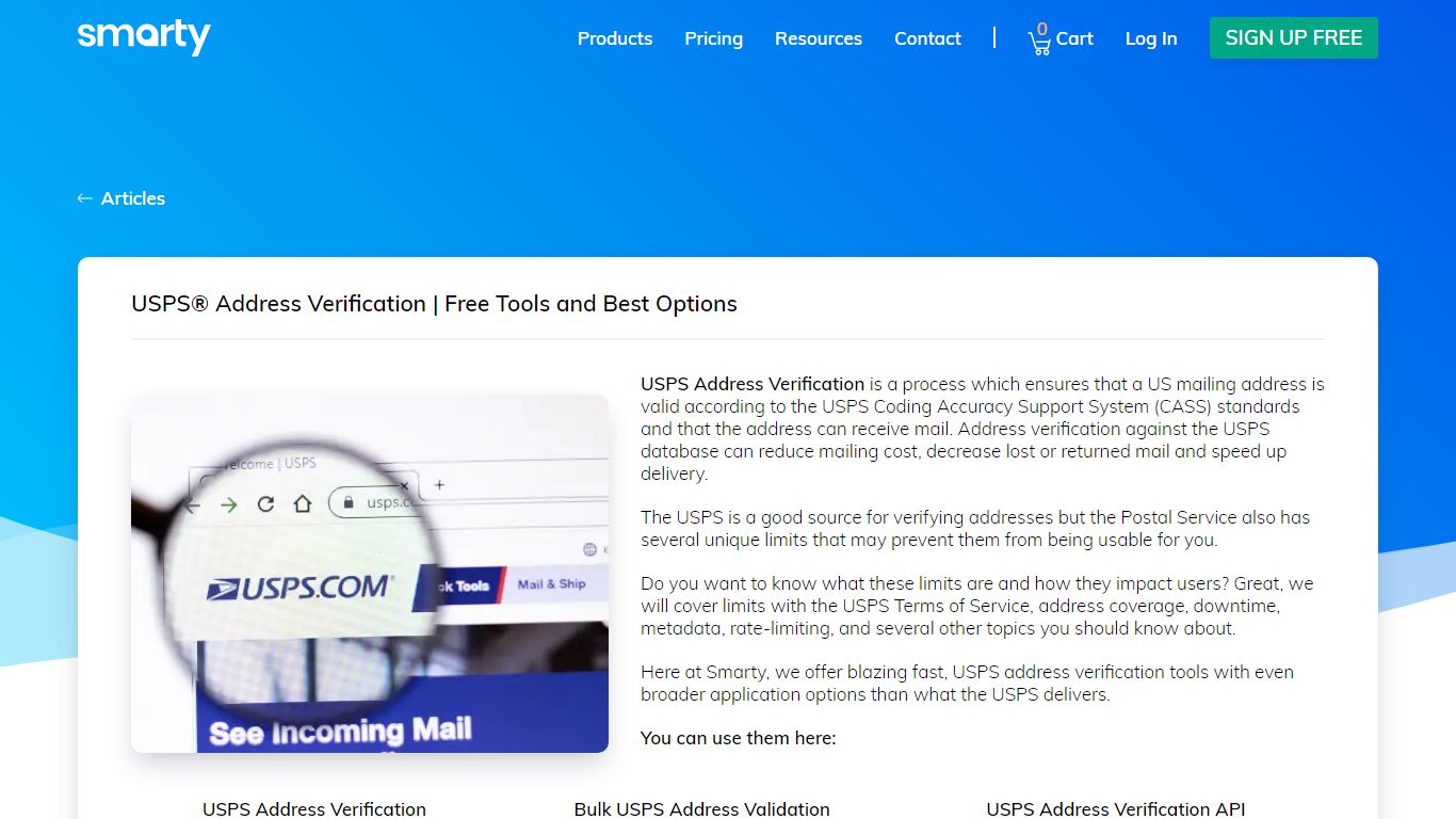 USPS® Address Verification | Free Tools and Best Options - Smarty